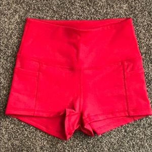 Cherry red BuffBunny shorts